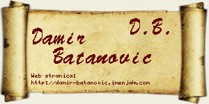 Damir Batanović vizit kartica